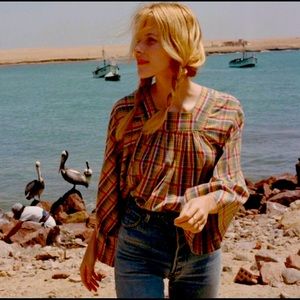 DOEN Capo Top in Rainbow Plaid